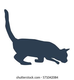 cat icon on white background. Vector illustration