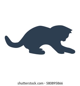 cat icon on white background. Vector illustration