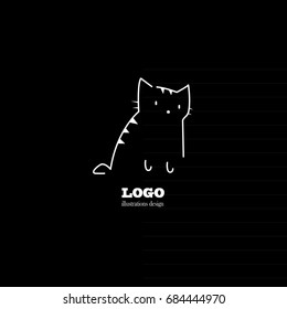 Cat Icon on White Background