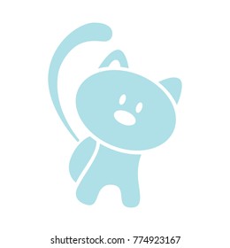 cat icon on white background
