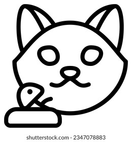 cat icon with outline style. Suitable for website design, logo, app, UI and ETC.
