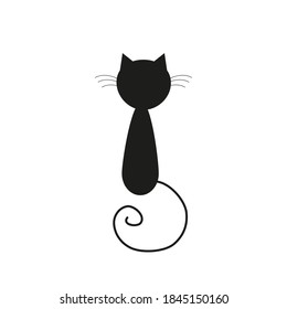 Cat icon, part of the square icons, real estate icon set. The illustration is a vector, editable stroke, thirty-two by thirty-two matrix grid, pixel perfect file.