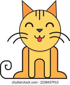 Icono de gato profesionalmente en un fondo blanco