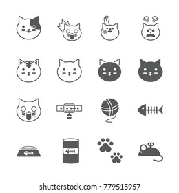 Cat Icon Set Stock Vector (Royalty Free) 779515957 | Shutterstock