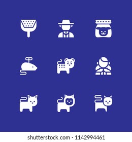 cat icon set. lion, tiger and kitten vector icon for graphic design and web