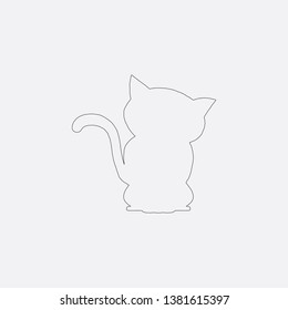cat icon sign signifier vector