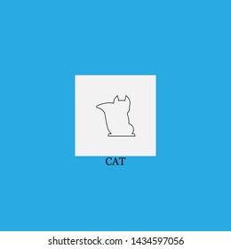 cat icon sign signifier vector