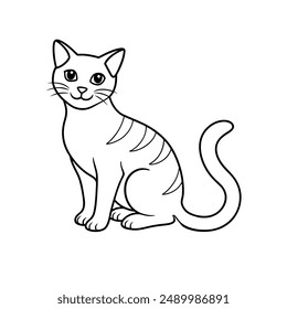 Cat icon silhouette vector style