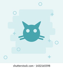 Cat Icon. Simple icon, blue colored icon illustration.