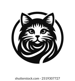 cat icon simple and funny eps