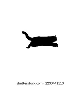 Cat icon. Simple style animal welfare association poster background symbol. Cat brand logo design element. Cat t-shirt printing. Vector for sticker.