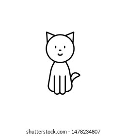 cat icon. Simple thin line, outline vector of Petshop icons for UI and UX, website or mobile application