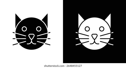 Cat icon symbol collection. Flat vector stock illustration.