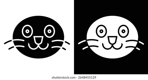 Cat icon symbol collection. Flat vector stock illustration.