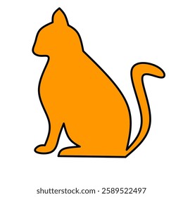 cat icon symbol logo illustration colored vector illustration white background