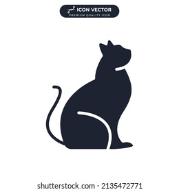 cat icon symbol template for graphic and web design collection logo vector illustration
