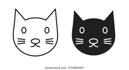 Katzensymbol. Vektor-EPS 10. Zeile und Glyphensymbol