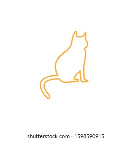 Cat icon template. Vector illustration