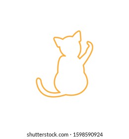 Cat icon template. Vector illustration