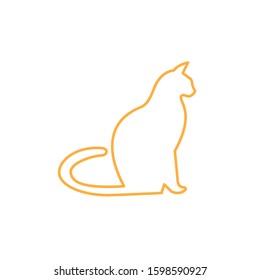 Cat icon template. Vector illustration