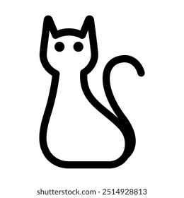 Icono de gato en Diseño gráfico de Ilustración vectorial de estilo de línea delgada