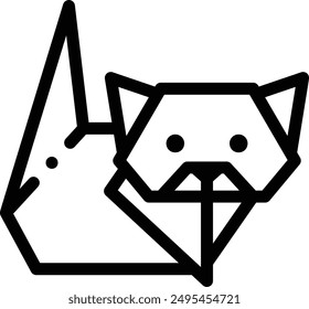 icono de gato. Diseño De Estilo Lineal Delgado Aislado Sobre Fondo Blanco