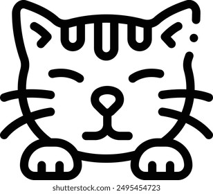 cat icon. Thin Linear Style Design Isolated On White Background