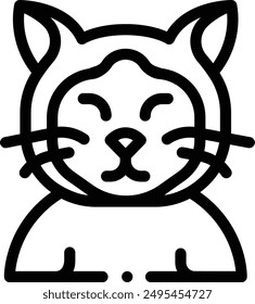cat icon. Thin Linear Style Design Isolated On White Background