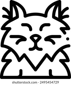 cat icon. Thin Linear Style Design Isolated On White Background