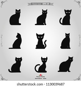 Cat icon vector