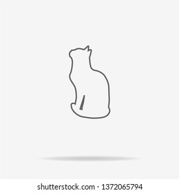 Cat icon. Vector concept illustration for design.