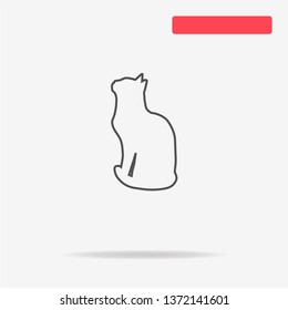 Cat icon. Vector concept illustration for design.