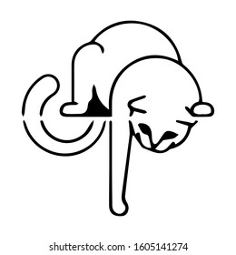 Cat icon vector design line art vector illustration