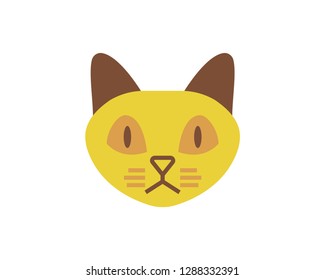 Cat icon vector flat style.