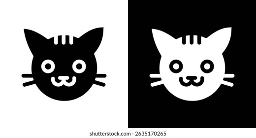 Cat icon Vector in flat style. Collection silhouettes