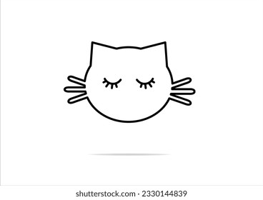 diseño gráfico de vectores de icono de gato