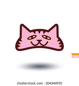 cat icon, vector illustration