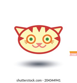 cat icon, vector illustration
