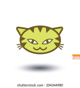cat icon, vector illustration
