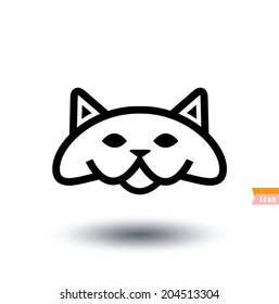 cat icon, vector illustration