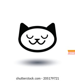cat icon, vector illustration