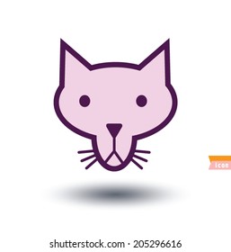 cat icon, vector illustration