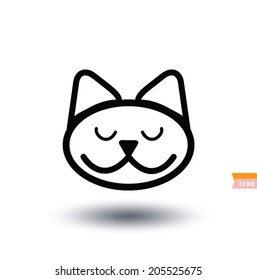  cat icon, vector illustration