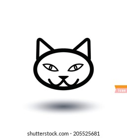  cat icon, vector illustration