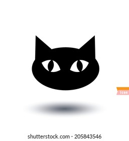 cat icon, vector illustration