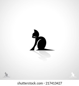 Cat icon - vector illustration