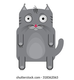 Cat icon. Vector illustration.