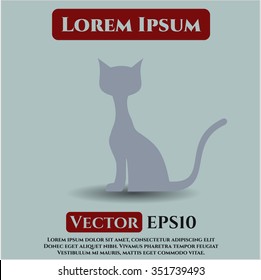 Cat icon vector illustration