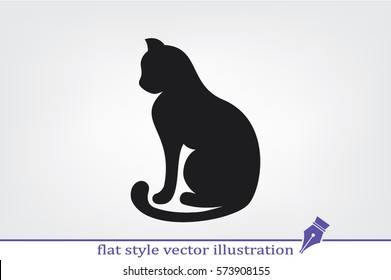 cat icon vector illustration.