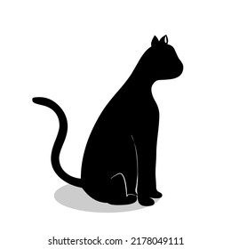 Katzensymbol, Katze, Vektorgrafik, Schwarze Katze, Symbol, Sitzende Katze